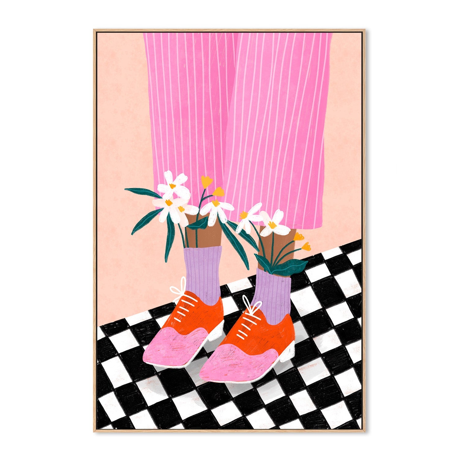 wall-art-print-canvas-poster-framed-Floral Feet Fashion-4