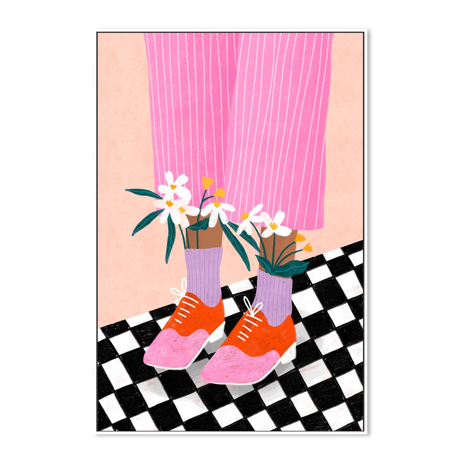 wall-art-print-canvas-poster-framed-Floral Feet Fashion-5