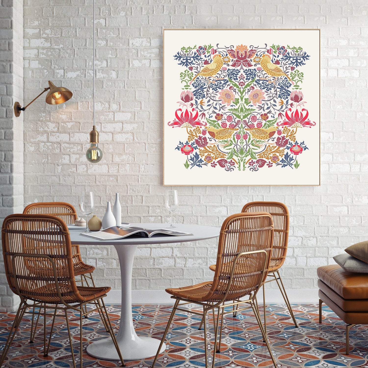 wall-art-print-canvas-poster-framed-Floral Harmony-7