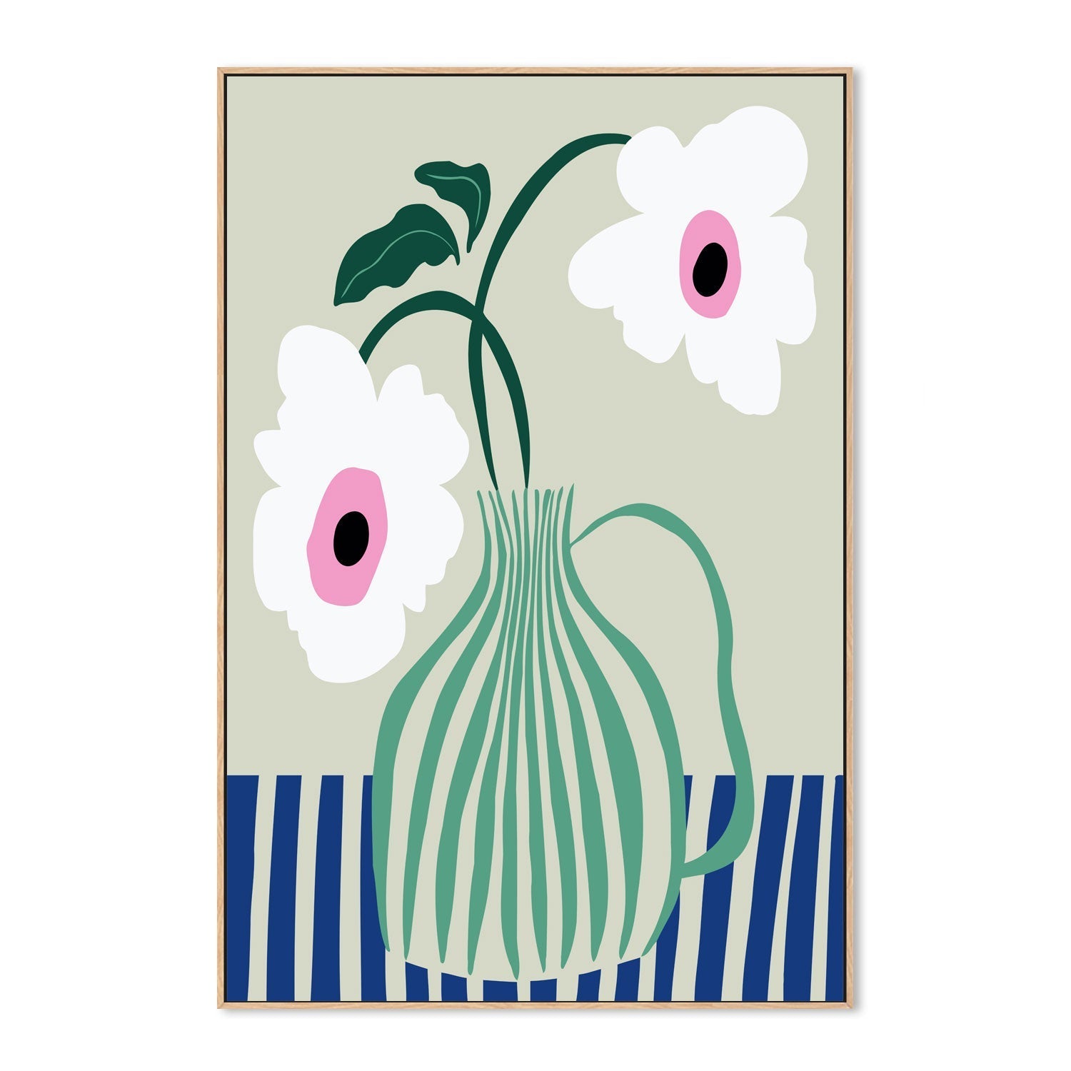wall-art-print-canvas-poster-framed-Floral Pottery Delight , By Miho Art Studio , By Miho Art Studio-4