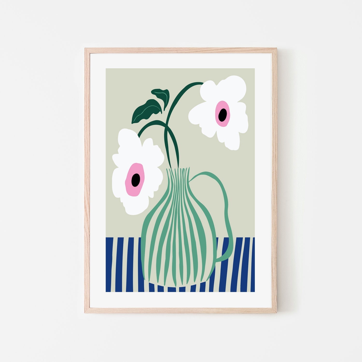 wall-art-print-canvas-poster-framed-Floral Pottery Delight , By Miho Art Studio , By Miho Art Studio-6