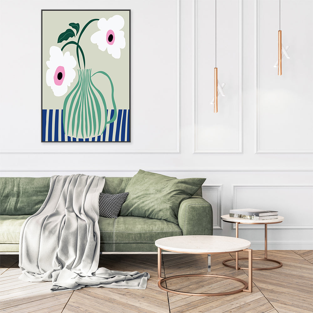 wall-art-print-canvas-poster-framed-Floral Pottery Delight , By Miho Art Studio , By Miho Art Studio-7