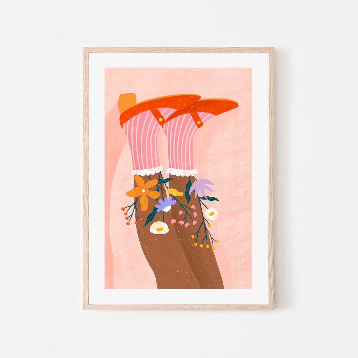 wall-art-print-canvas-poster-framed-Floral Socks-6