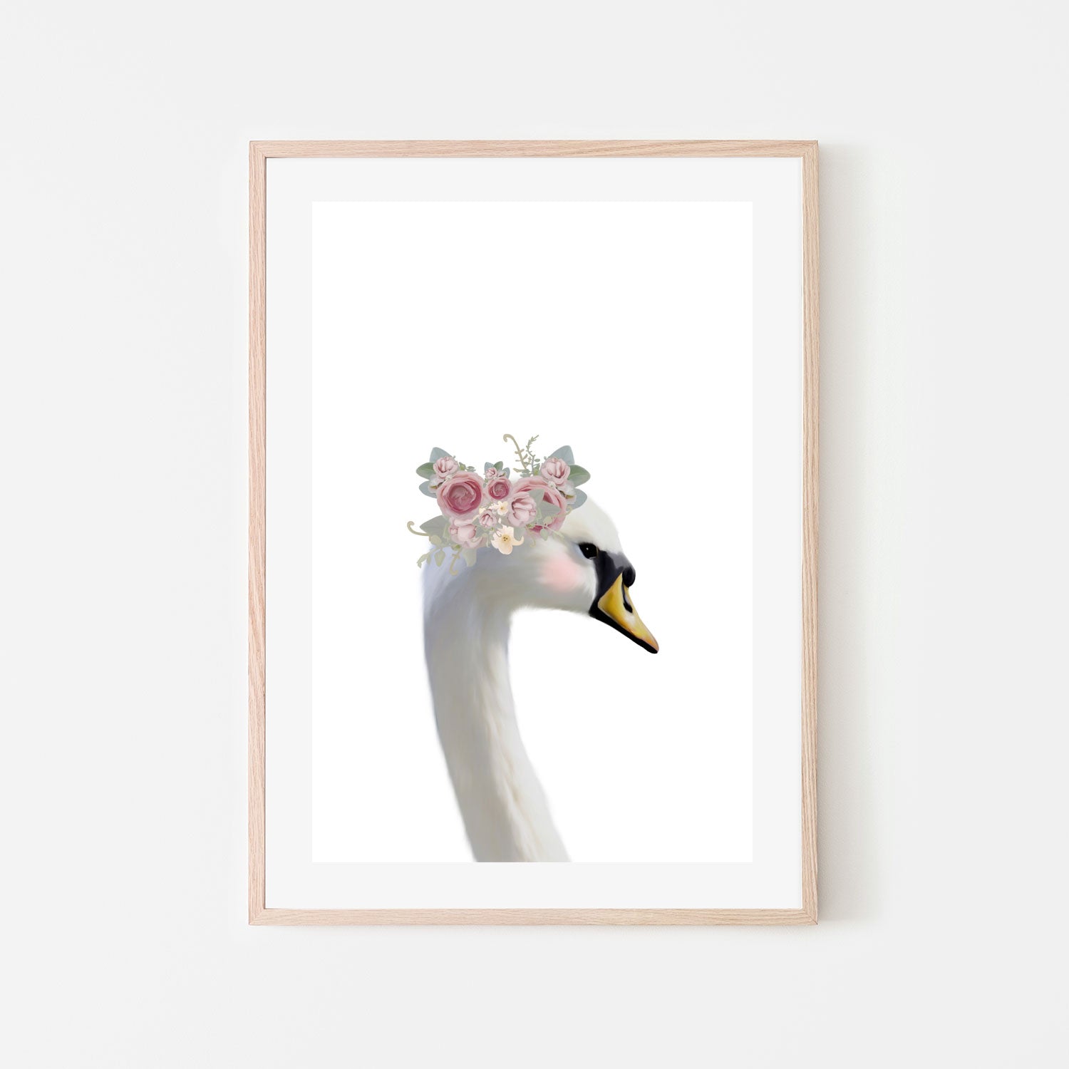 wall-art-print-canvas-poster-framed-Floral Swan , By Leah Straatsma-6