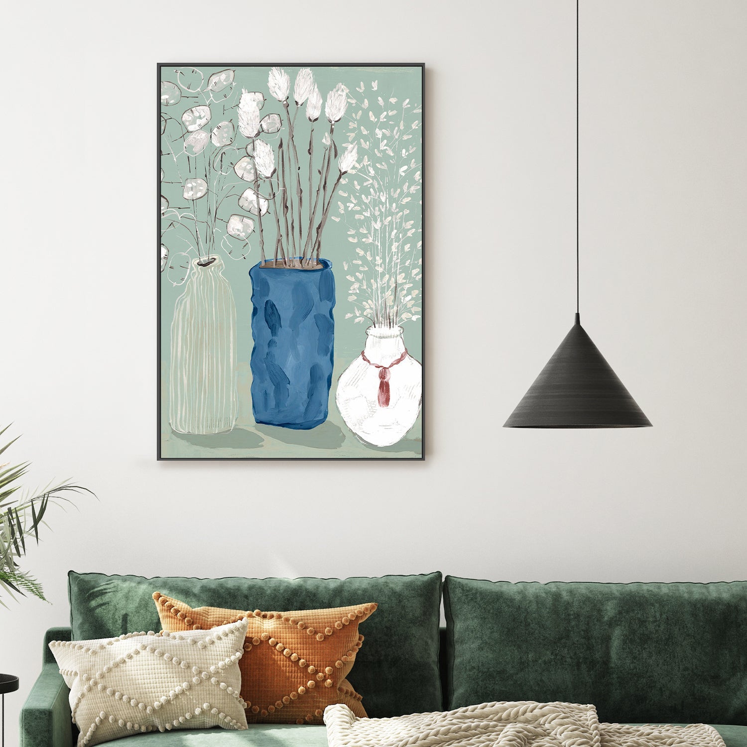 wall-art-print-canvas-poster-framed-Floral Vases , By Maya Woods-2