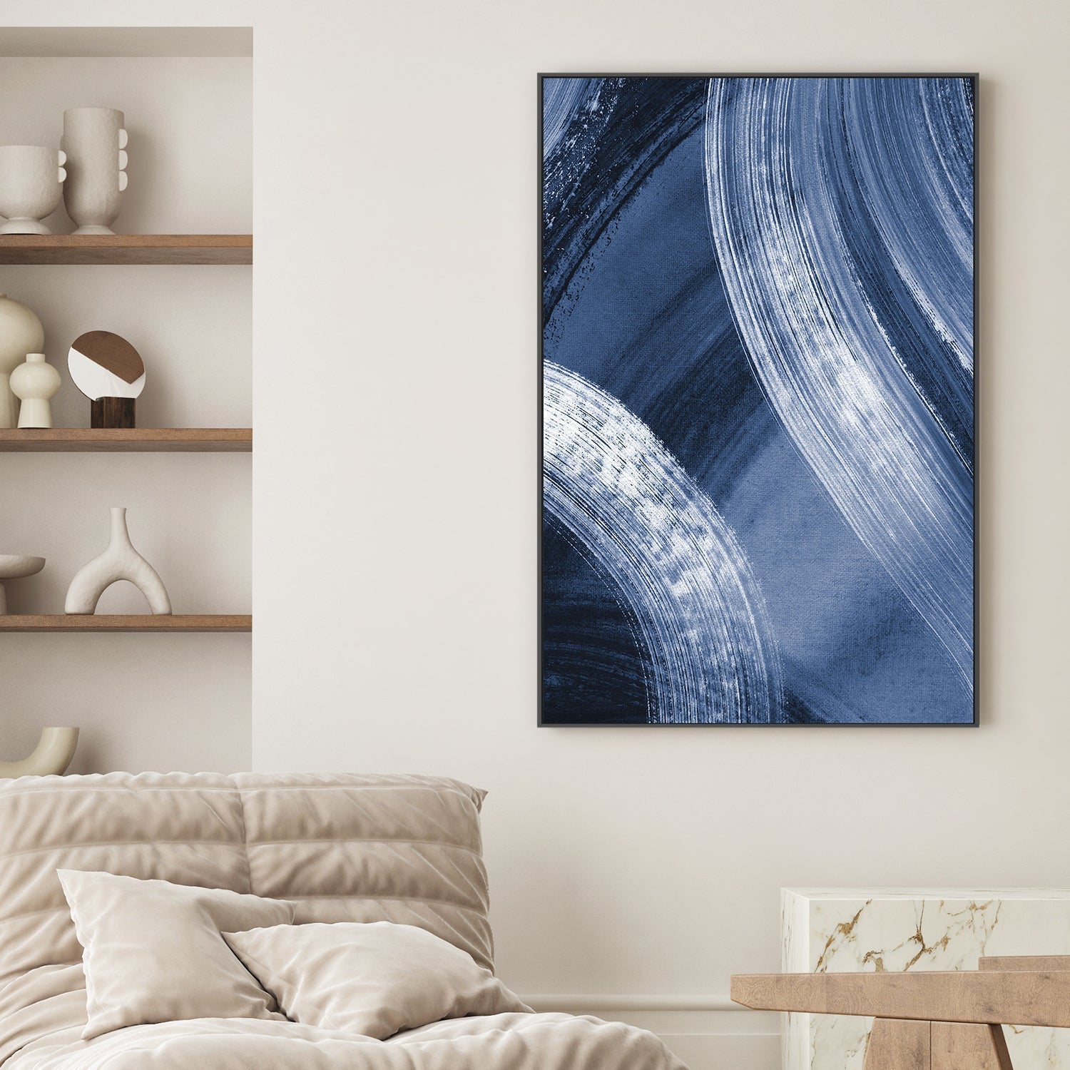 wall-art-print-canvas-poster-framed-Flow States Blue, Style A , By Danushka Abeygoda-2