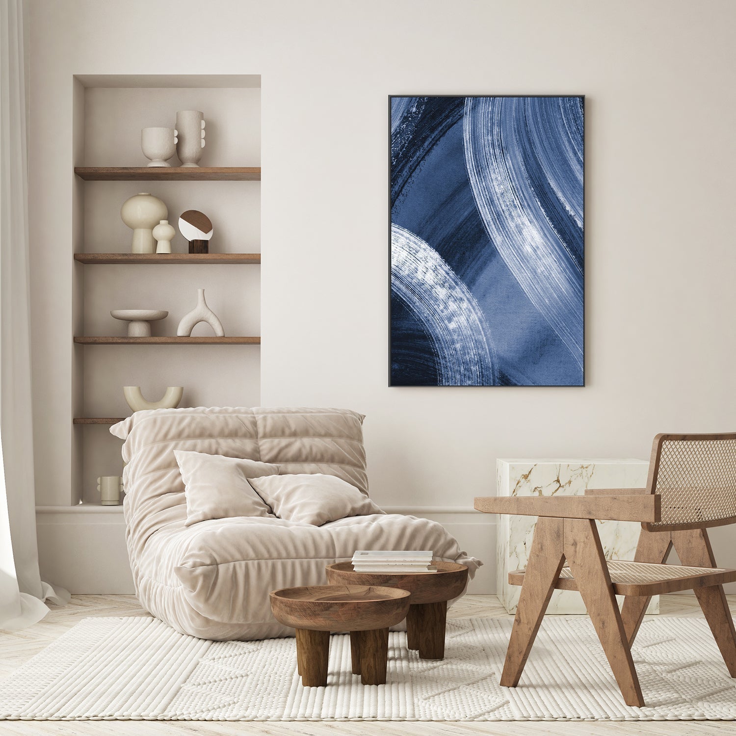 wall-art-print-canvas-poster-framed-Flow States Blue, Style A , By Danushka Abeygoda-7