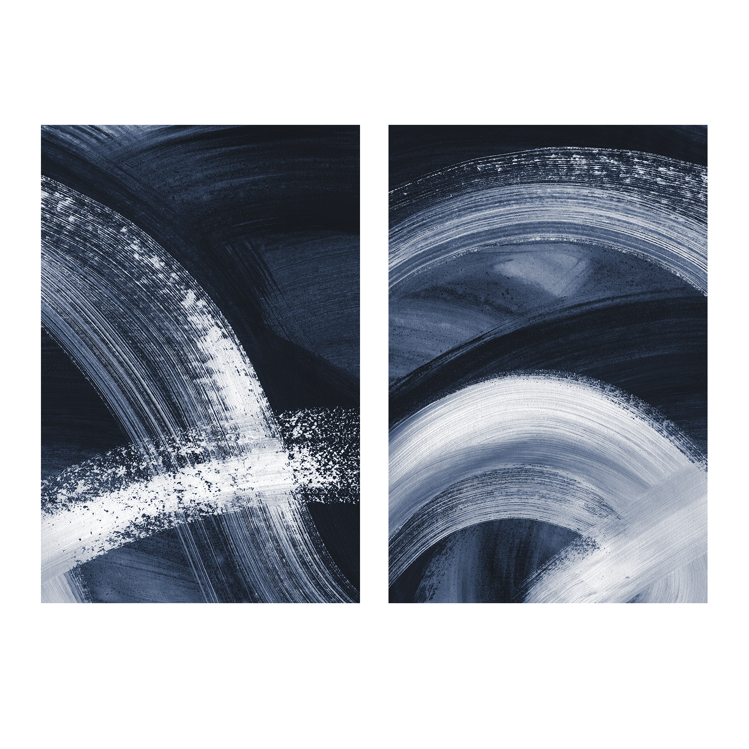 wall-art-print-canvas-poster-framed-Flow States Navy, Style A & B, Set Of 2 , By Danushka Abeygoda-1