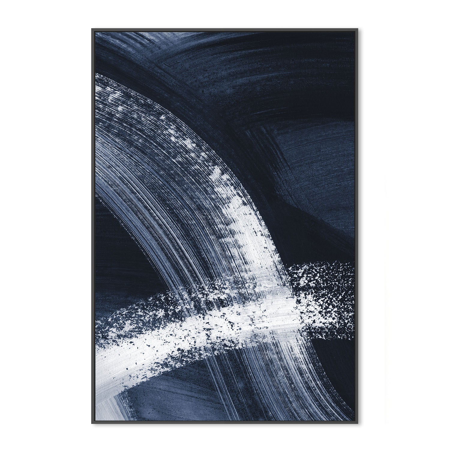 wall-art-print-canvas-poster-framed-Flow States Navy, Style A , By Danushka Abeygoda-3