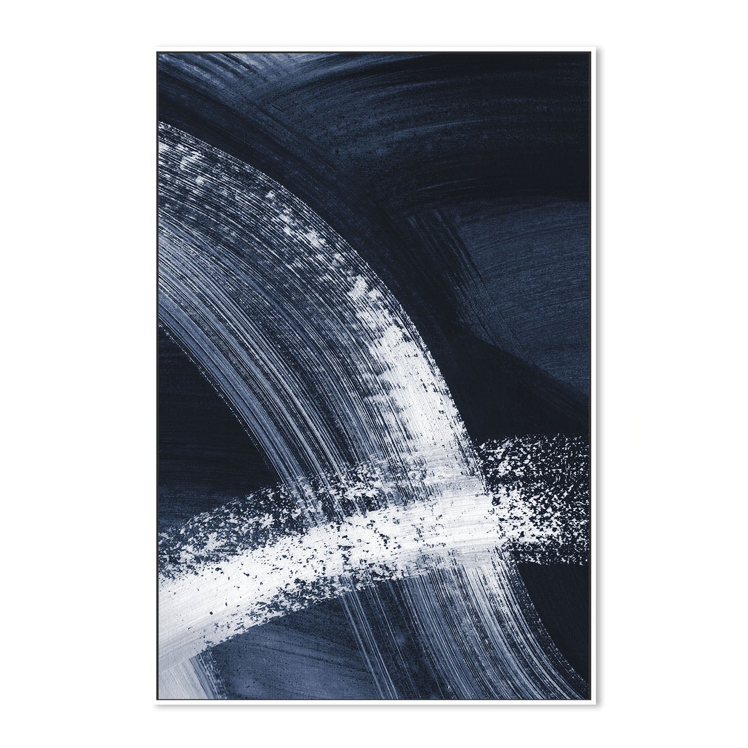 wall-art-print-canvas-poster-framed-Flow States Navy, Style A , By Danushka Abeygoda-5