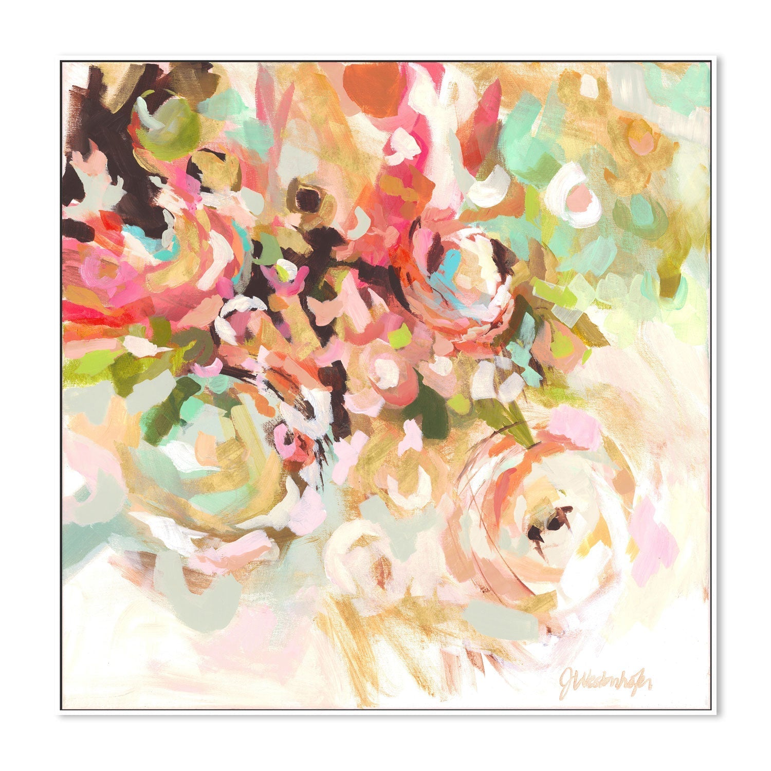 wall-art-print-canvas-poster-framed-Flower Abstract , By Jenny Westenhofer Art-5