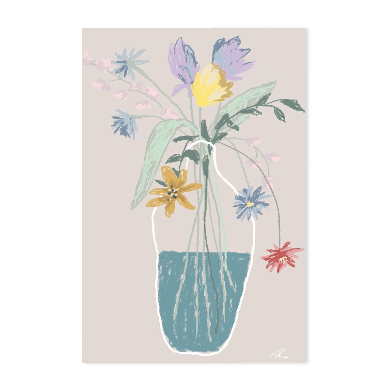 wall-art-print-canvas-poster-framed-Flower Bouquet-by-Plus X Studio-Gioia Wall Art