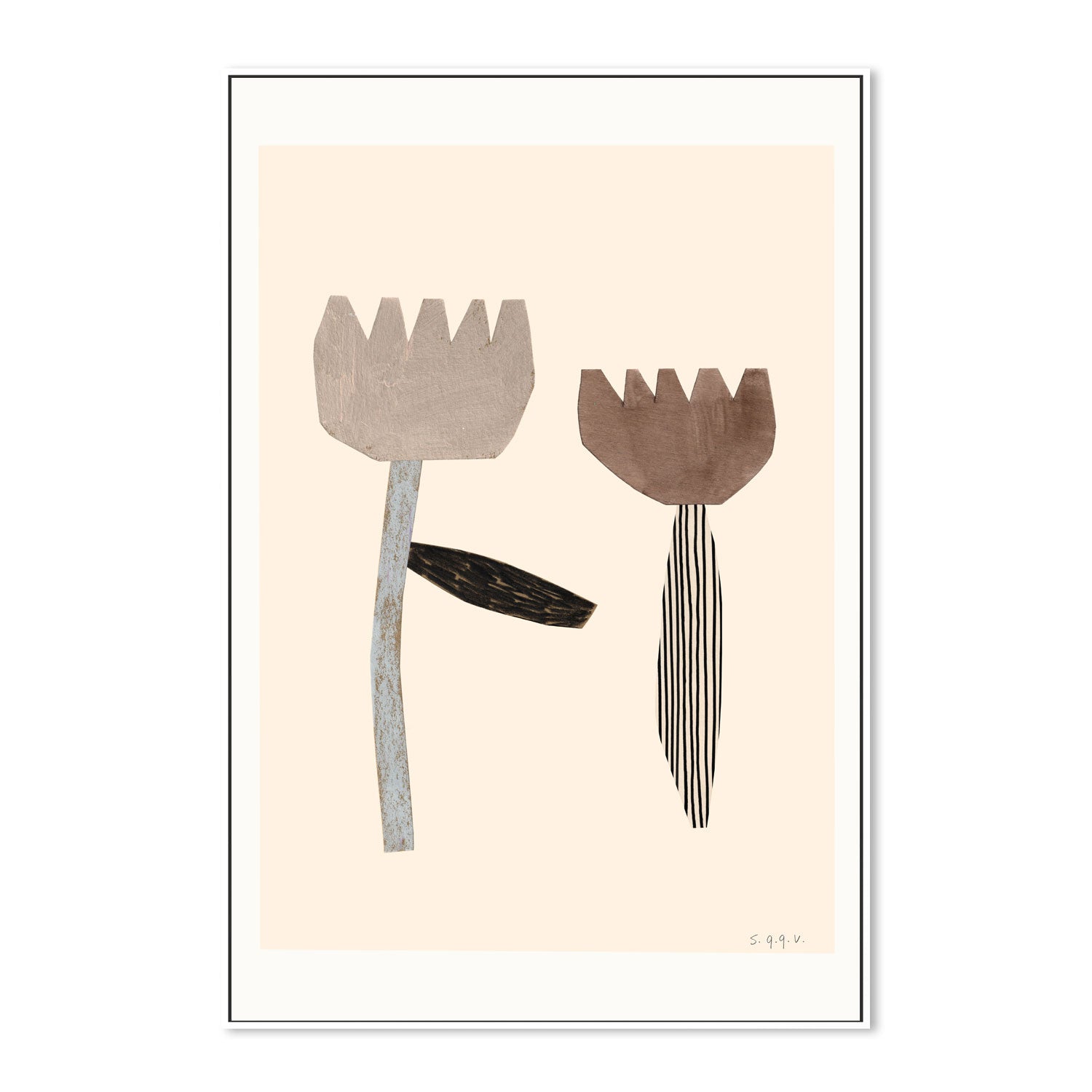 wall-art-print-canvas-poster-framed-Flower Collage-5