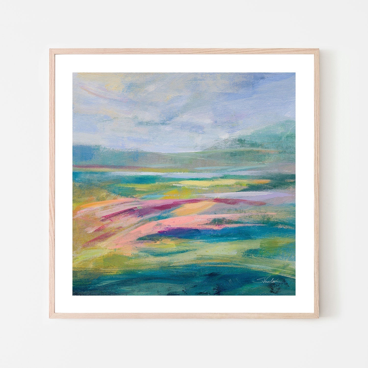 wall-art-print-canvas-poster-framed-Flower Hill, Style A-by-Silvia Vassileva-Gioia Wall Art