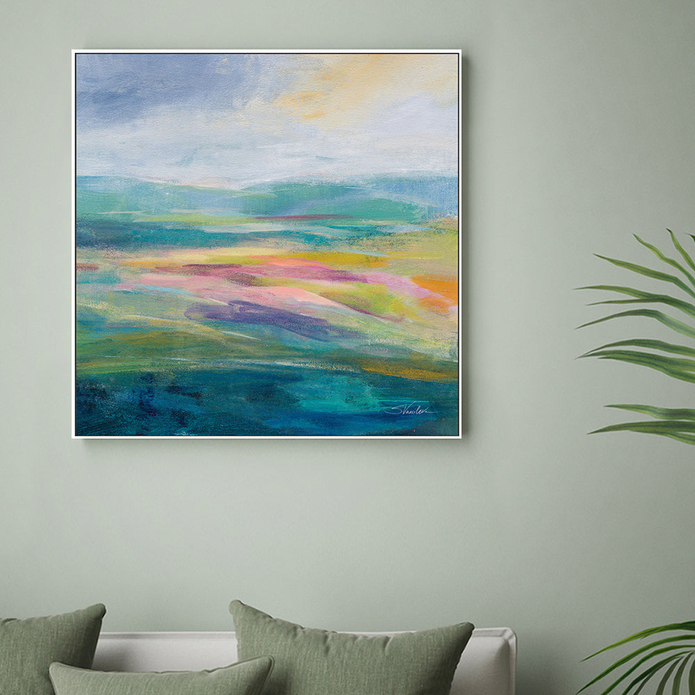 wall-art-print-canvas-poster-framed-Flower Hill, Style B-by-Silvia Vassileva-Gioia Wall Art