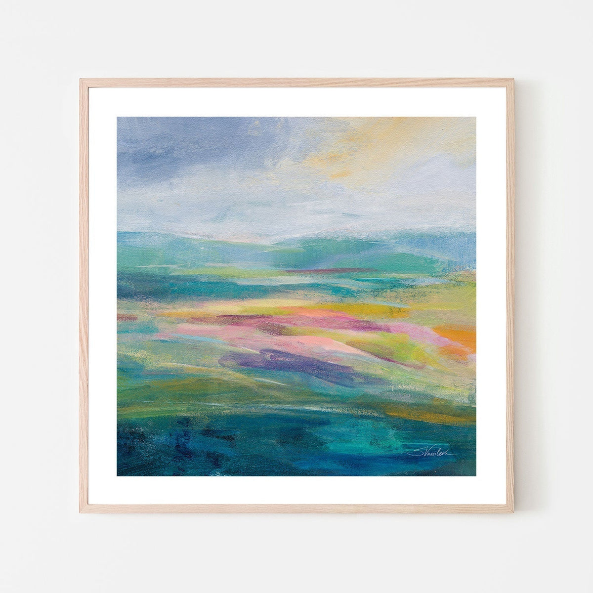 wall-art-print-canvas-poster-framed-Flower Hill, Style B-by-Silvia Vassileva-Gioia Wall Art
