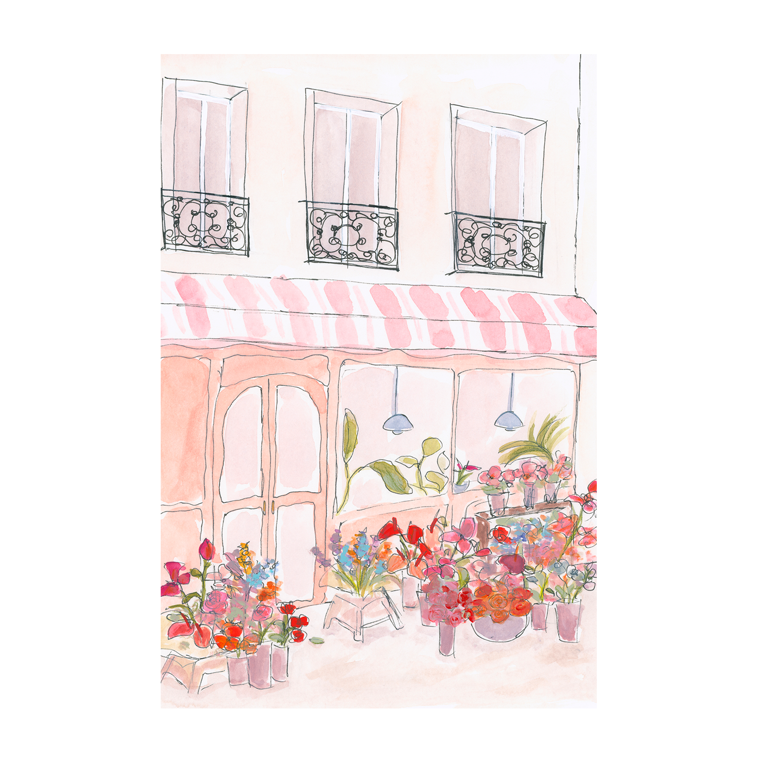 wall-art-print-canvas-poster-framed-Flower Shop , By Katharina Puritscher-1