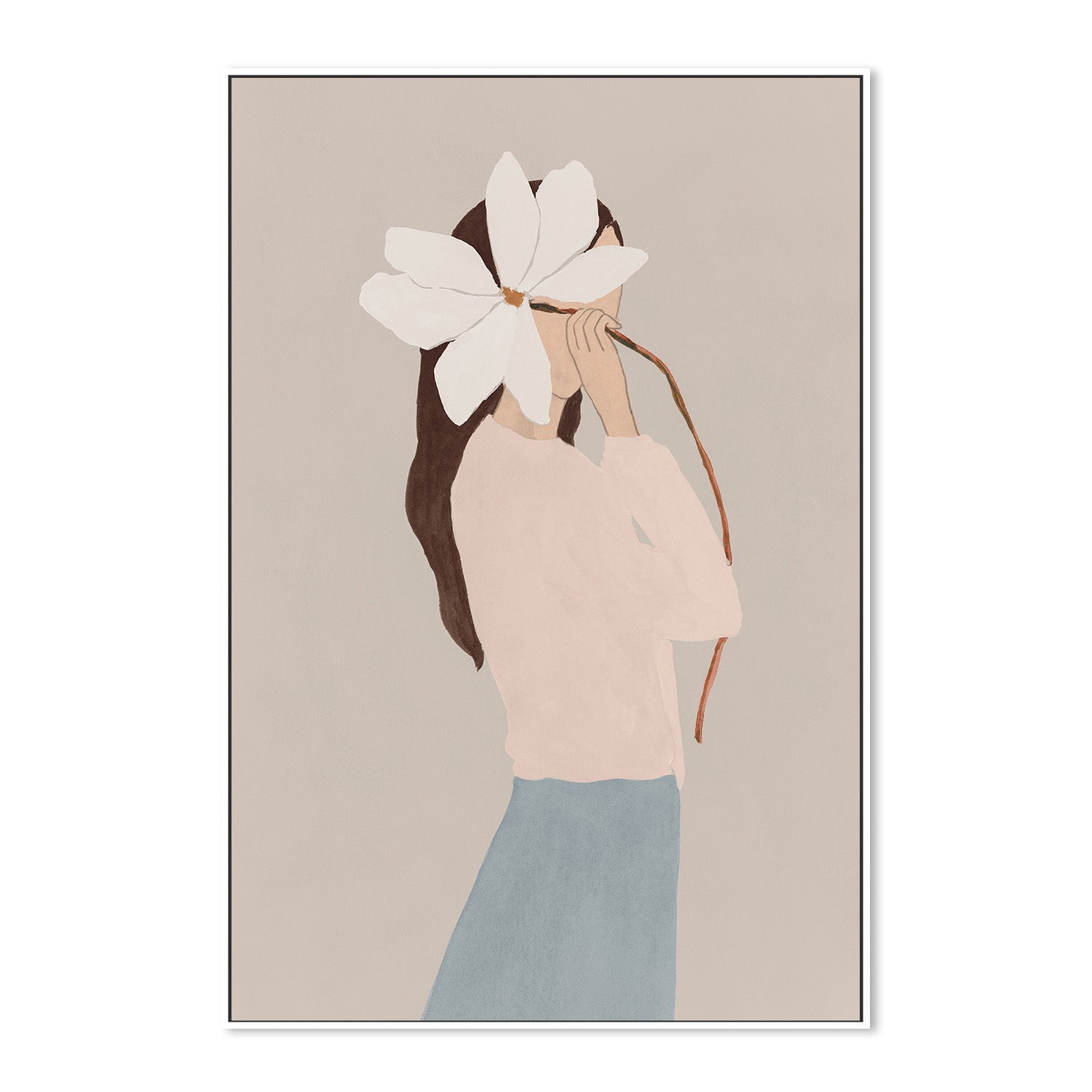 wall-art-print-canvas-poster-framed-Flower Woman, Style B , By Lily K-5