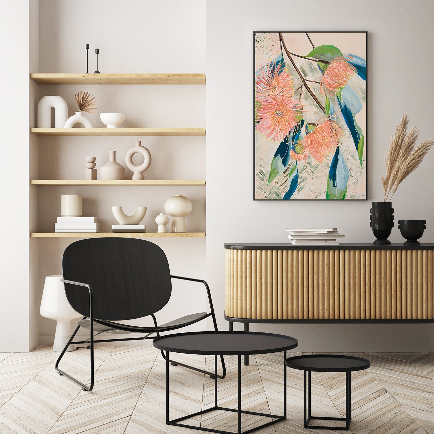 wall-art-print-canvas-poster-framed-Flowering Pastels-7