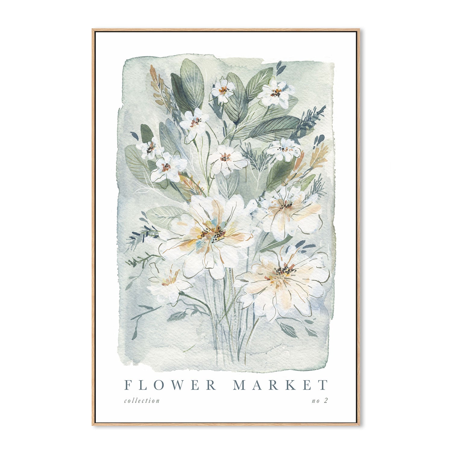 wall-art-print-canvas-poster-framed-FlowerMarket, Style B-GIOIA-WALL-ART