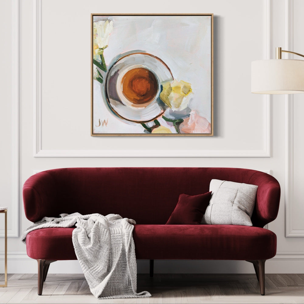 wall-art-print-canvas-poster-framed-Flowers And Tea-by-Jenny Westenhofer Art-Gioia Wall Art