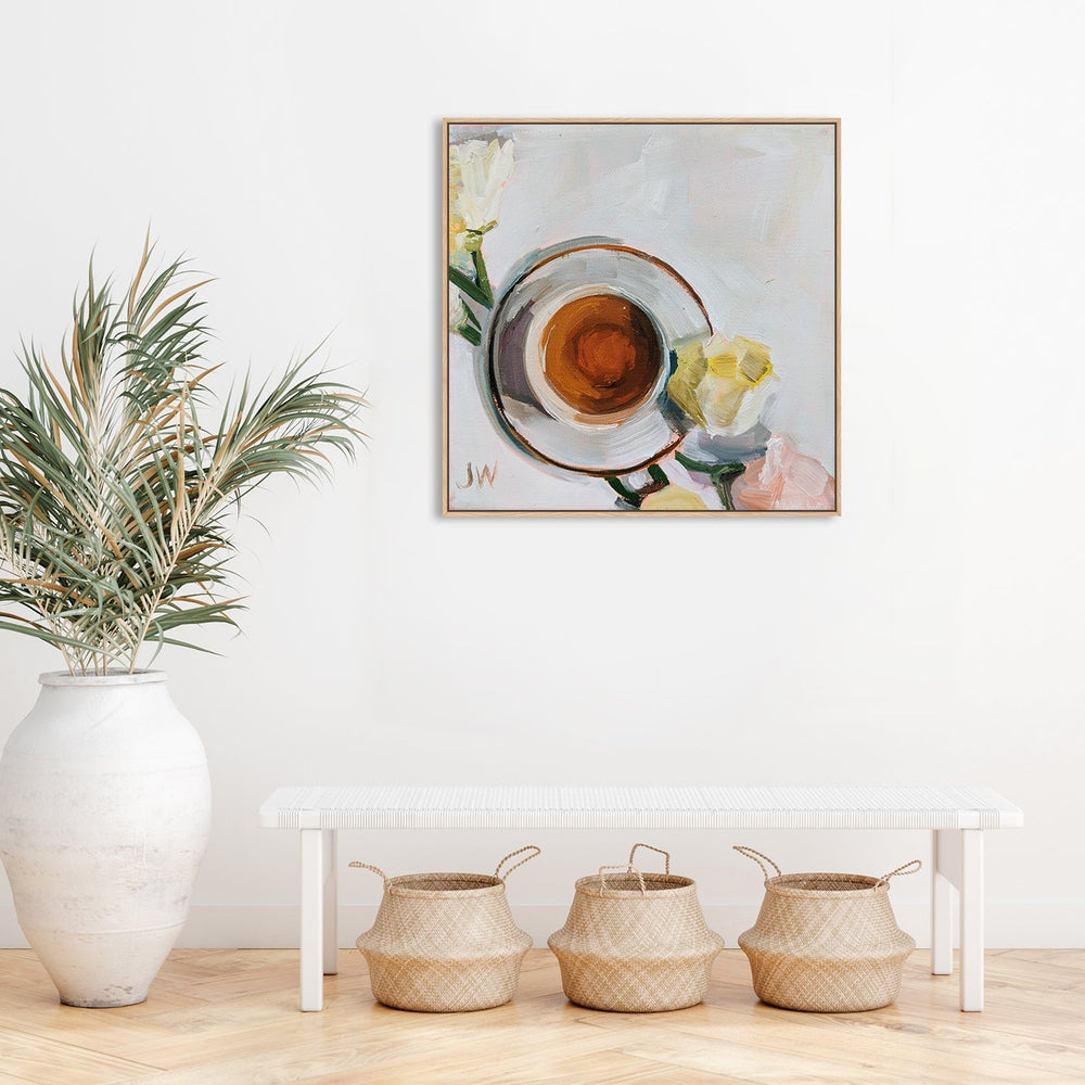 wall-art-print-canvas-poster-framed-Flowers And Tea-by-Jenny Westenhofer Art-Gioia Wall Art