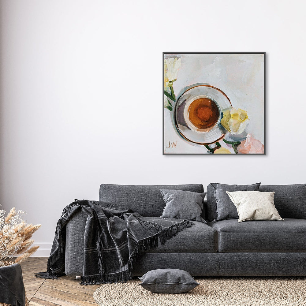 wall-art-print-canvas-poster-framed-Flowers And Tea-by-Jenny Westenhofer Art-Gioia Wall Art