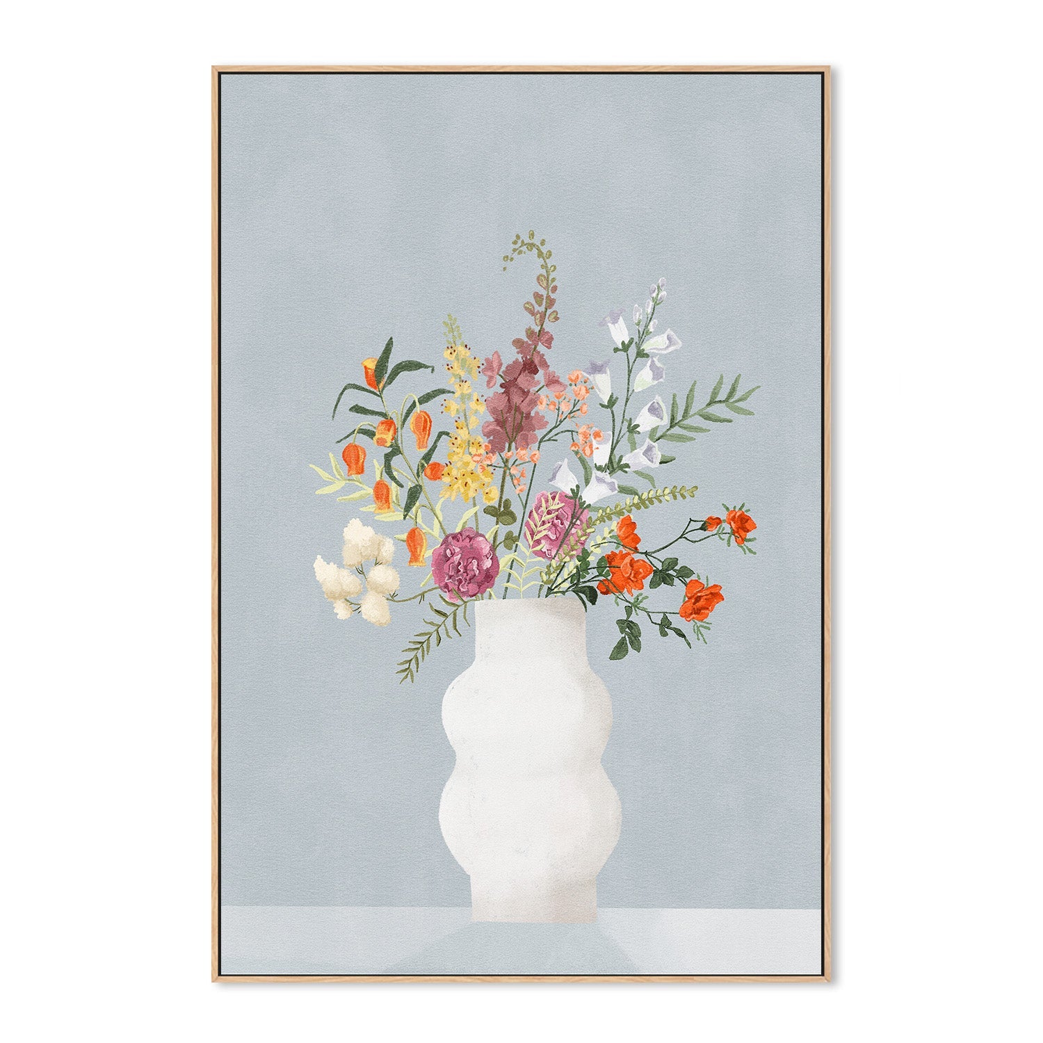 wall-art-print-canvas-poster-framed-Flowers In Vase-4