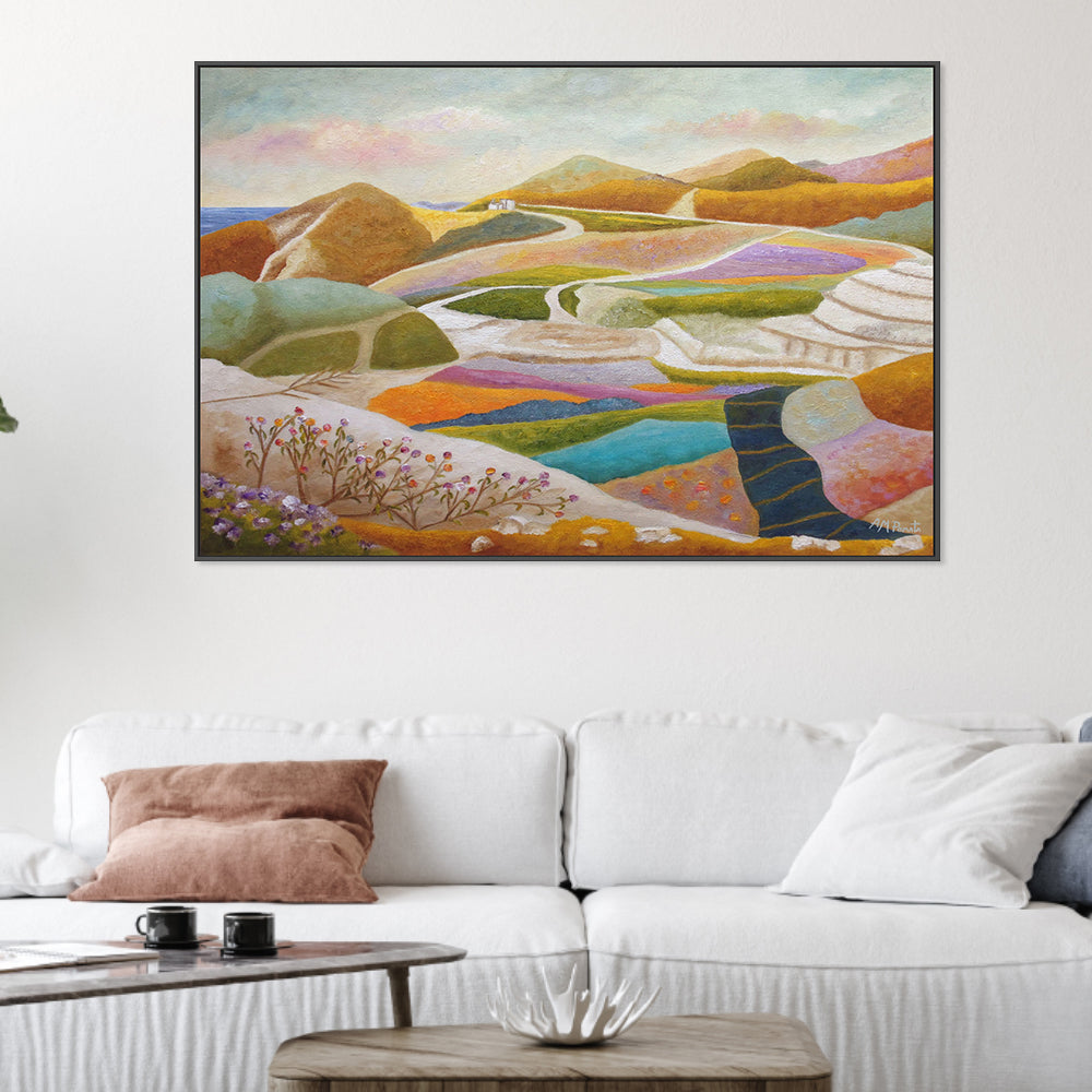wall-art-print-canvas-poster-framed-Flowers Sprouting In The Rocky Valley , By Angeles M. Pomata-2
