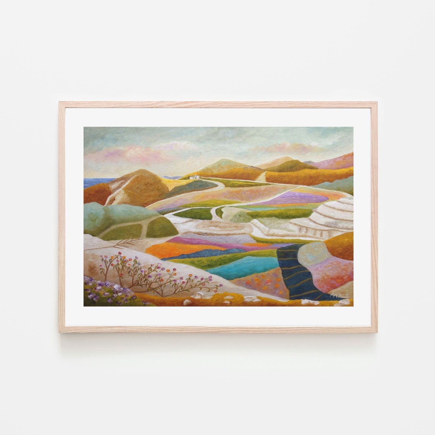 wall-art-print-canvas-poster-framed-Flowers Sprouting In The Rocky Valley , By Angeles M. Pomata-6