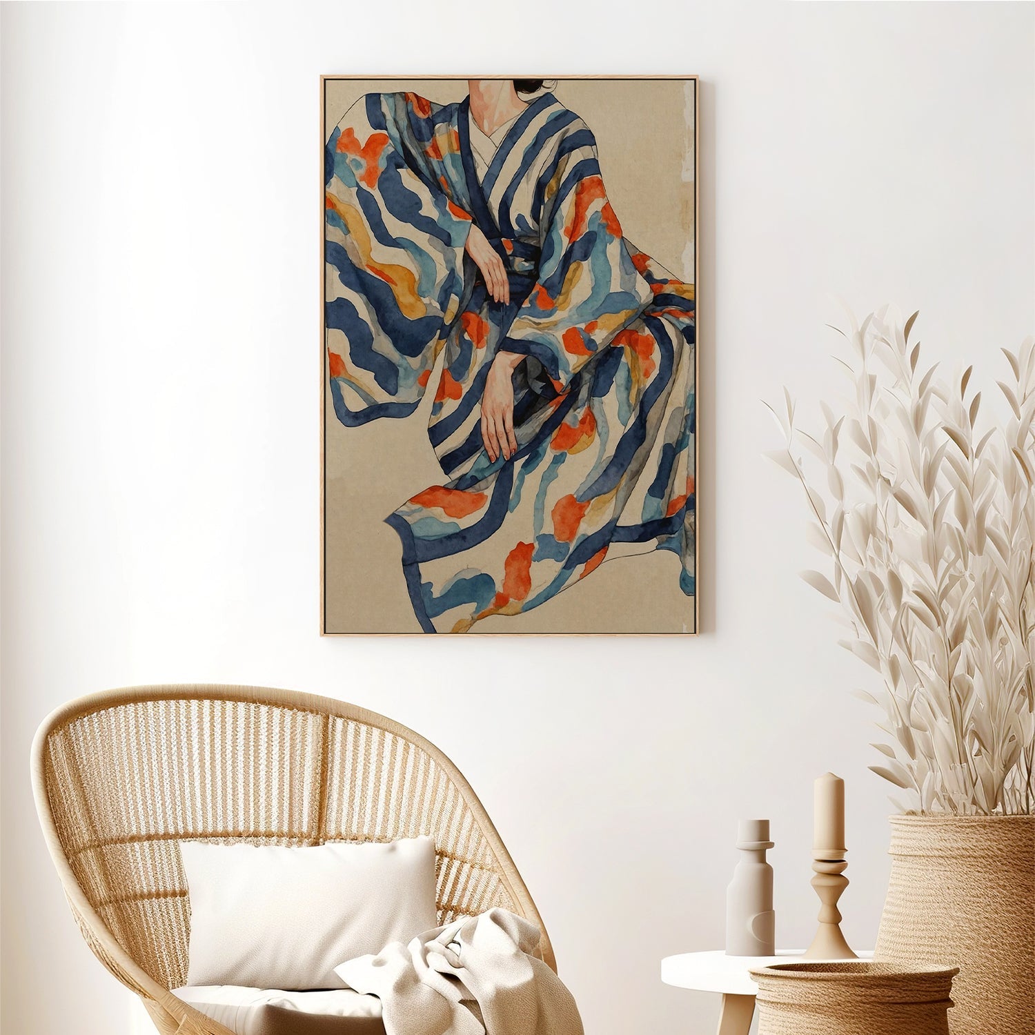 wall-art-print-canvas-poster-framed-Flowing Kimono Patterns-8