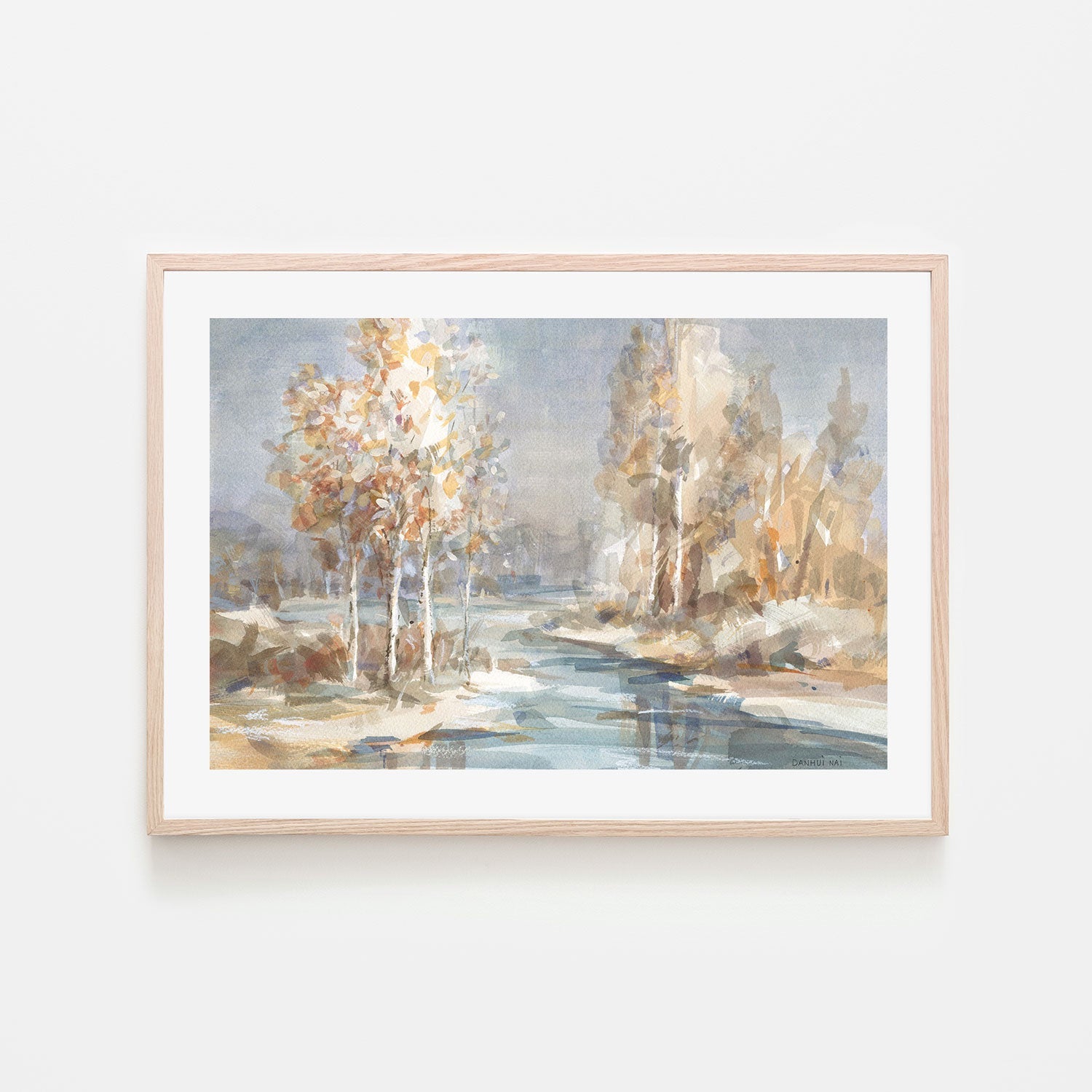 wall-art-print-canvas-poster-framed-Flowing River-by-Danhui Nai-Gioia Wall Art