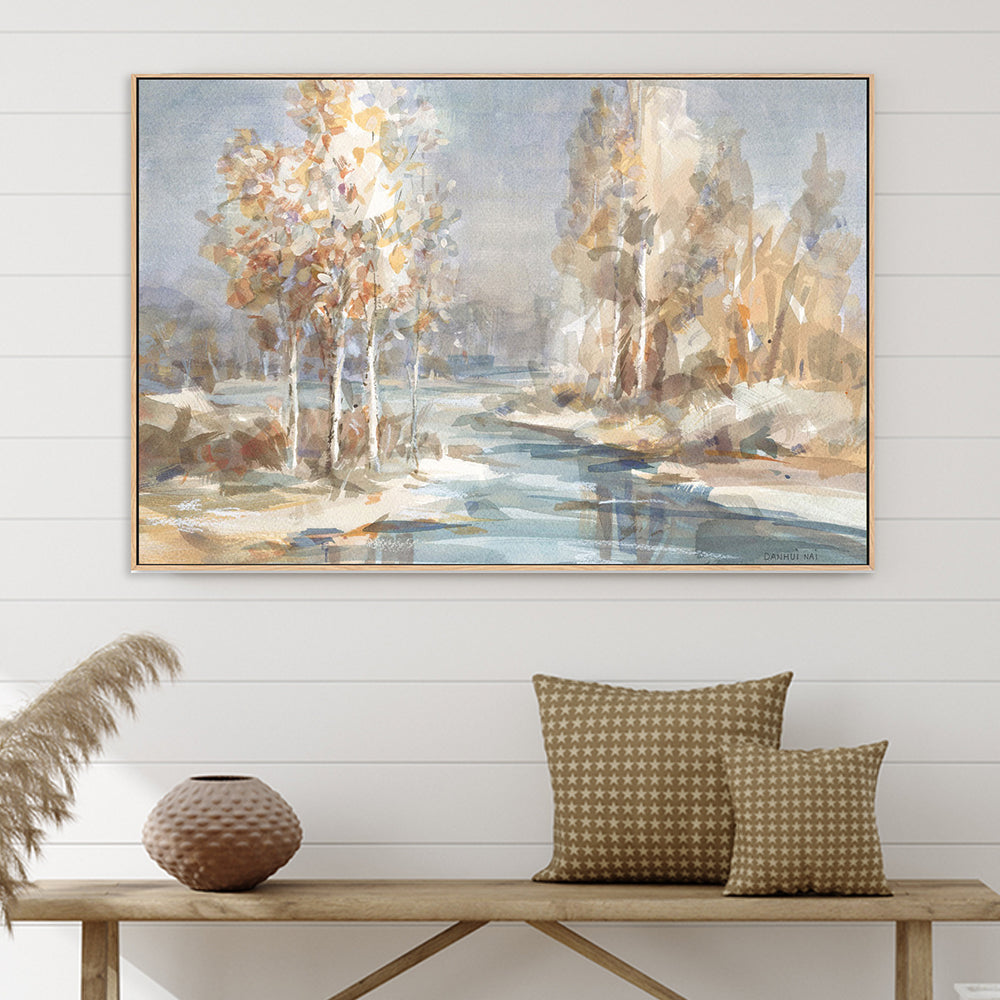 wall-art-print-canvas-poster-framed-Flowing River-by-Danhui Nai-Gioia Wall Art