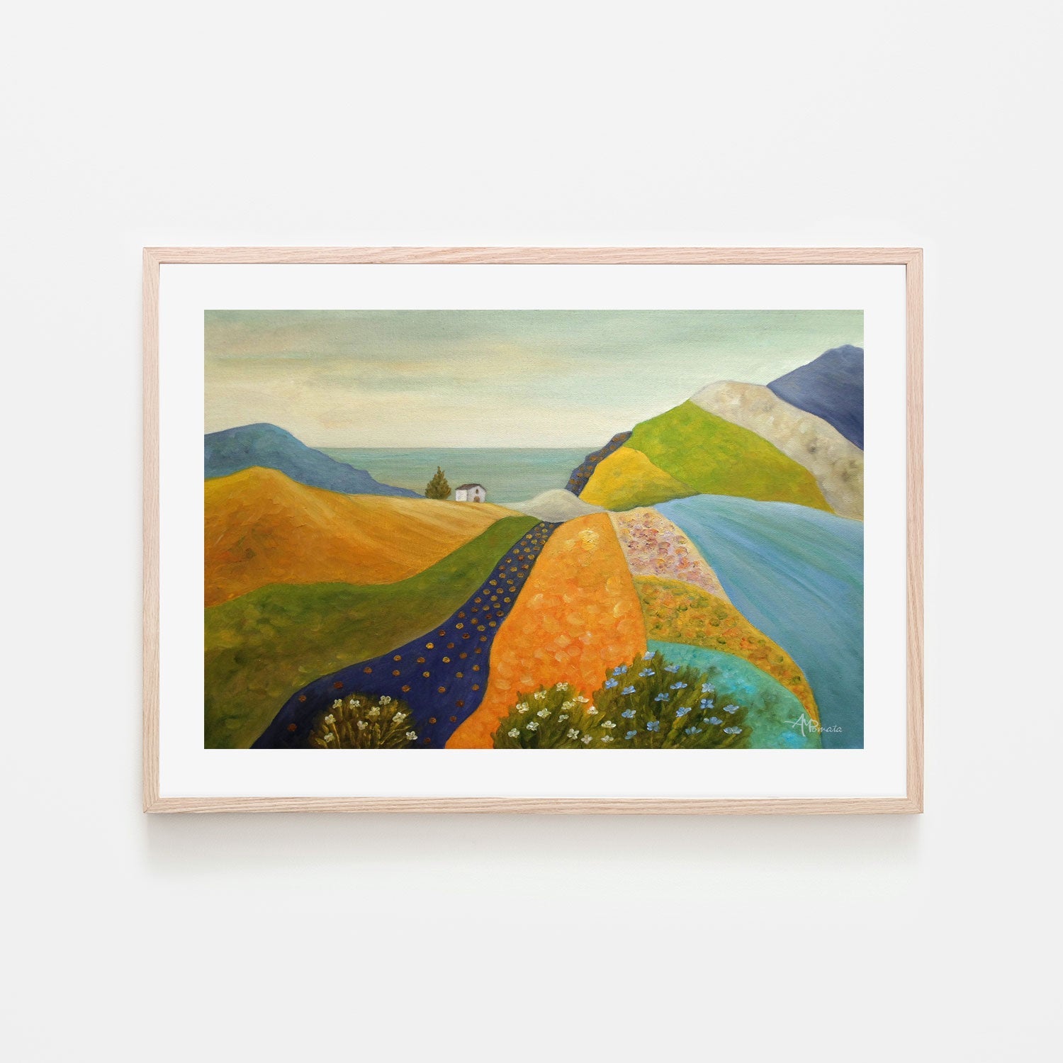 wall-art-print-canvas-poster-framed-Flowing To The Sea , By Angeles M. Pomata-6
