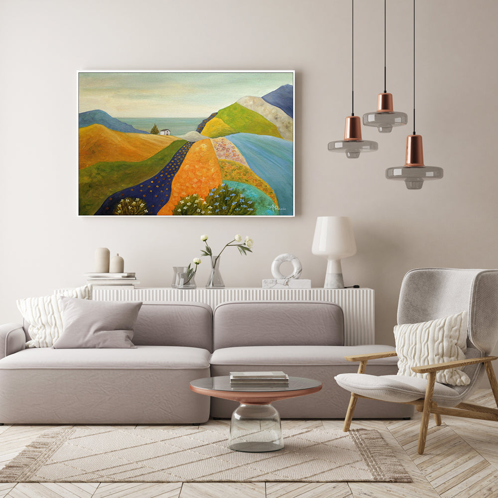 wall-art-print-canvas-poster-framed-Flowing To The Sea , By Angeles M. Pomata-7