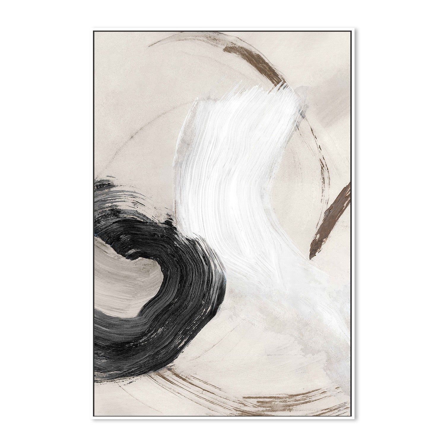 wall-art-print-canvas-poster-framed-Fluid Brushstroke Harmony, Style A-5