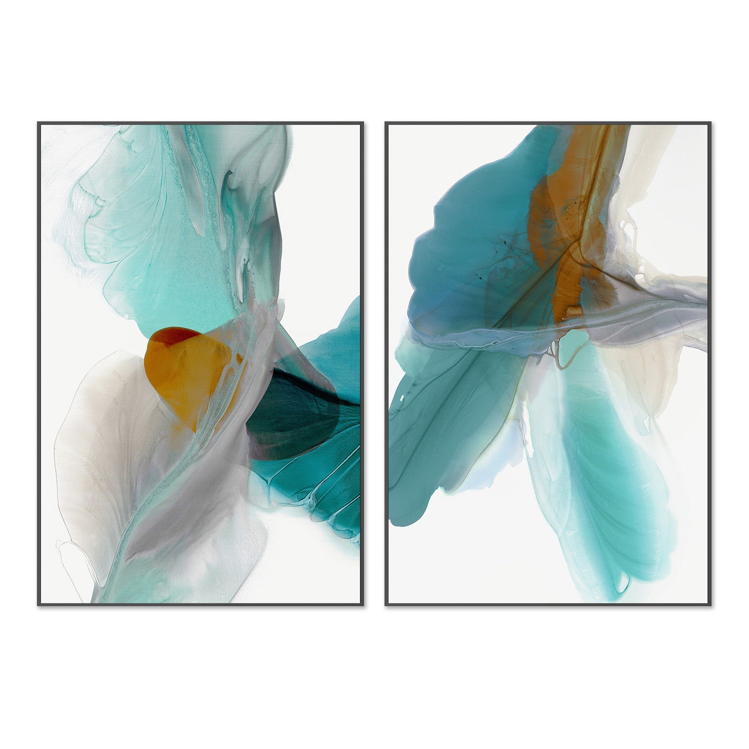 wall-art-print-canvas-poster-framed-Fluttering & Wind Blows, Set Of 2-3