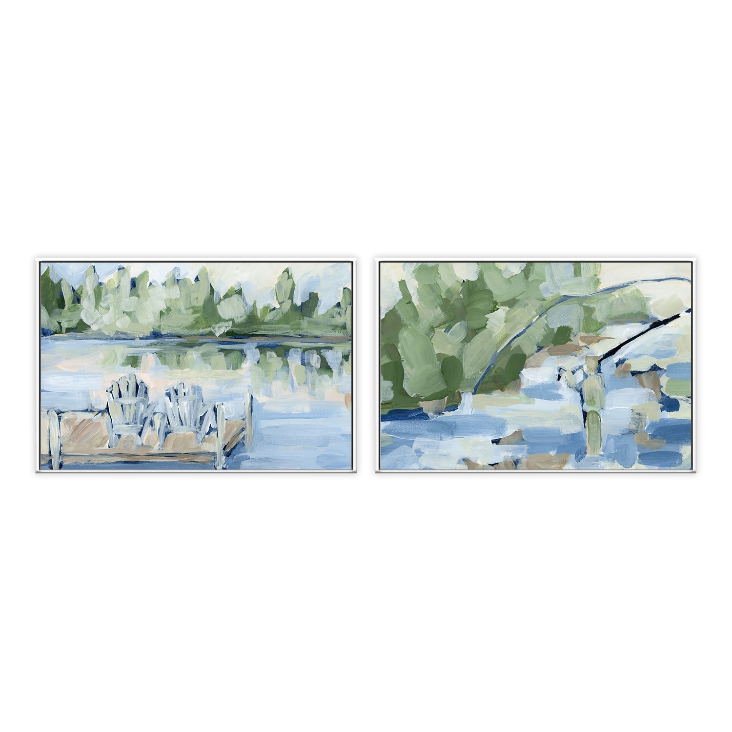 wall-art-print-canvas-poster-framed-Fly Fishing Oasis , Style D & E, Set Of 2 , By Jetty Home-5