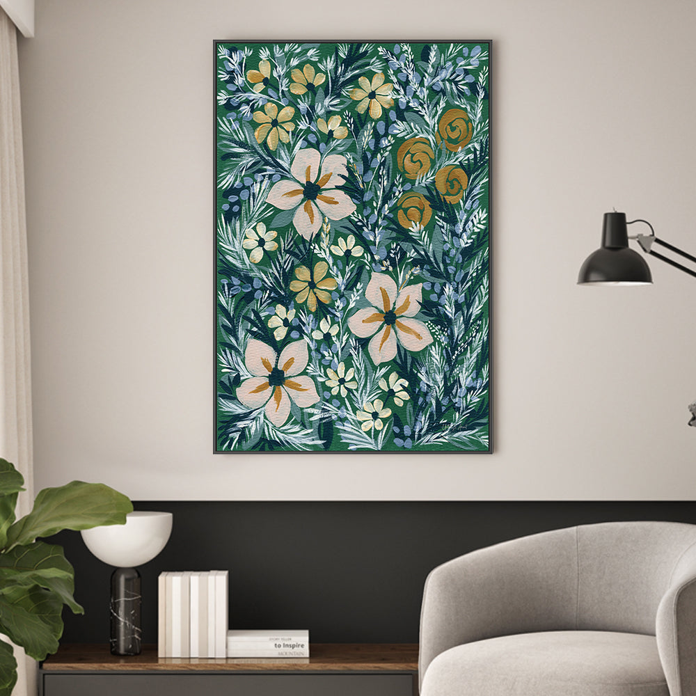 wall-art-print-canvas-poster-framed-Folksy Floral , By Yvette St. Amant-2