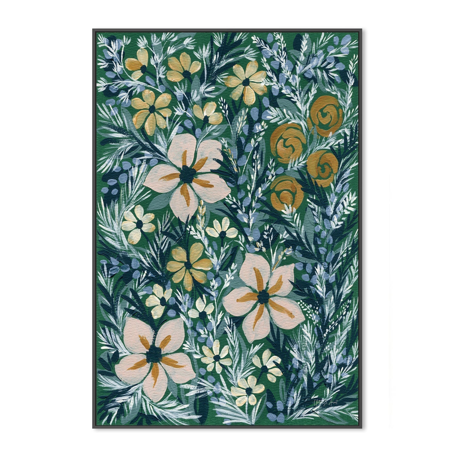 wall-art-print-canvas-poster-framed-Folksy Floral , By Yvette St. Amant-3