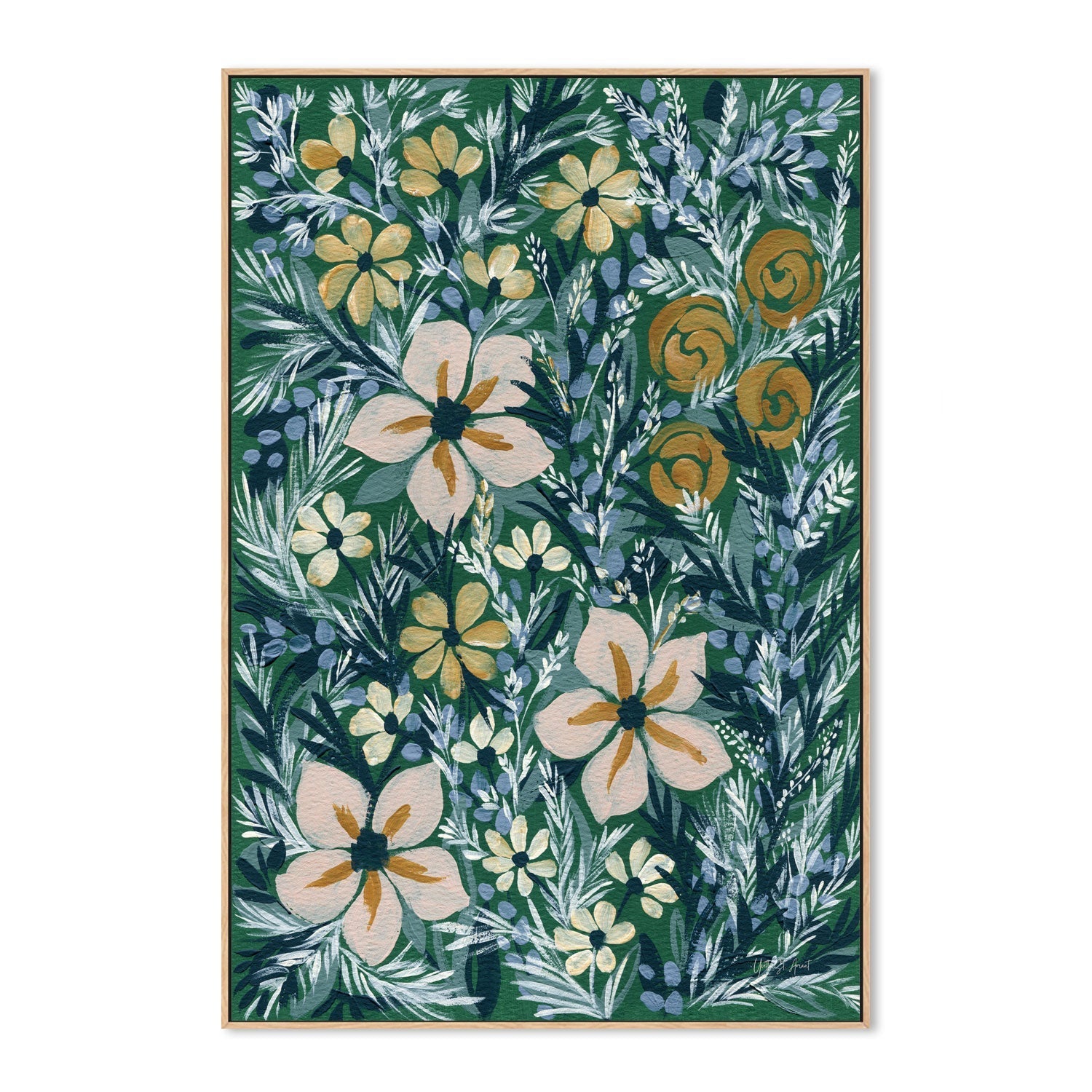 wall-art-print-canvas-poster-framed-Folksy Floral , By Yvette St. Amant-4