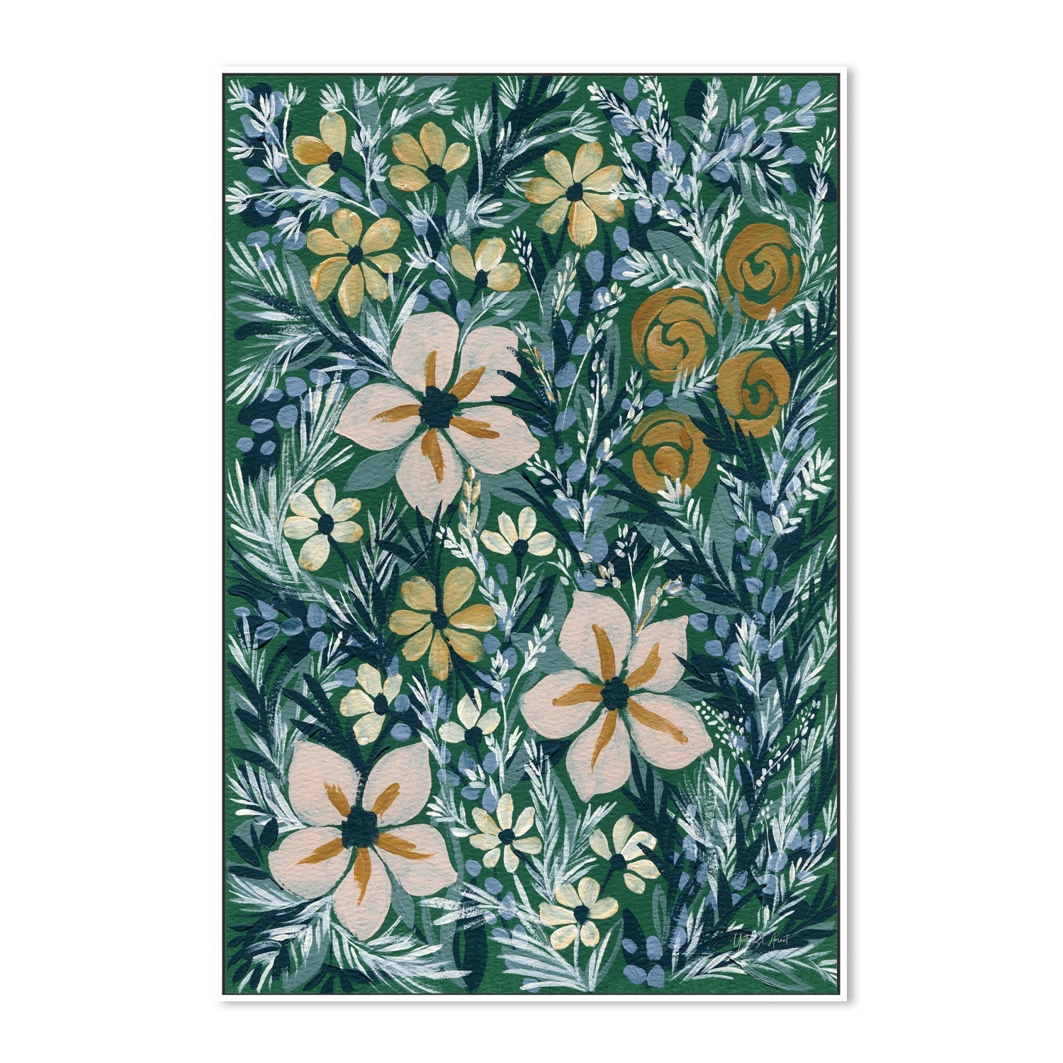 wall-art-print-canvas-poster-framed-Folksy Floral , By Yvette St. Amant-5