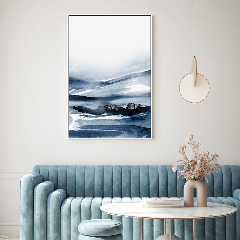 wall-art-print-canvas-poster-framed-Forest Blue, Style A , By Dan Hobday-GIOIA-WALL-ART