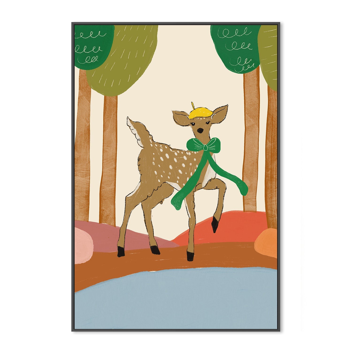 wall-art-print-canvas-poster-framed-Forest Fawn Parade-3