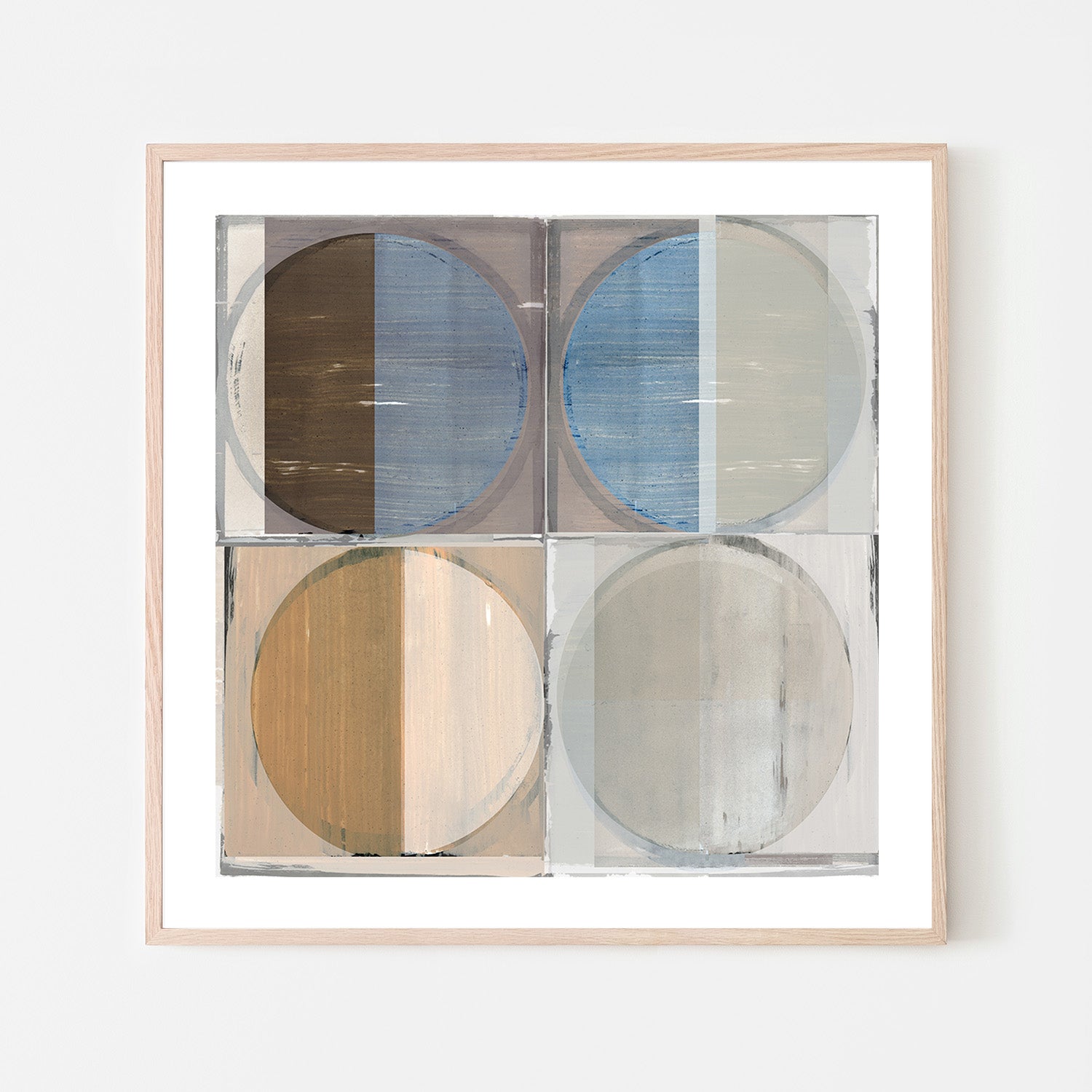 wall-art-print-canvas-poster-framed-Four Circles and Squares Art Print, Style B-6