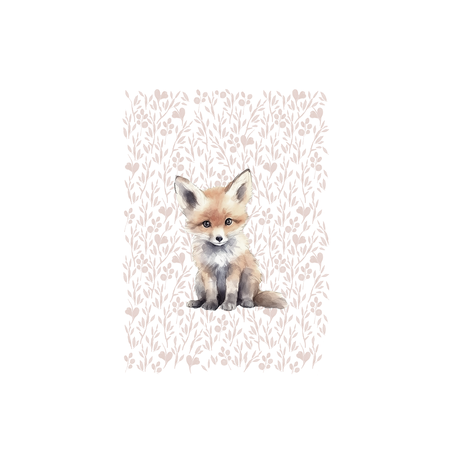 wall-art-print-canvas-poster-framed-Fox Pattern , By At Viv Home Prints-1