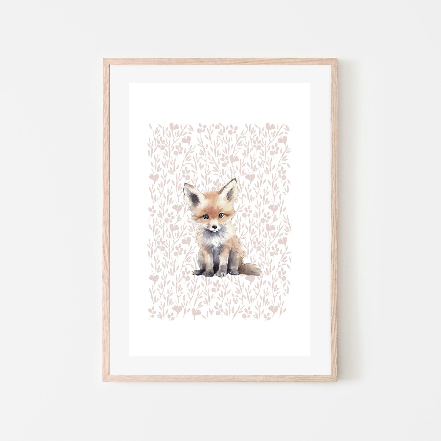wall-art-print-canvas-poster-framed-Fox Pattern , By At Viv Home Prints-6
