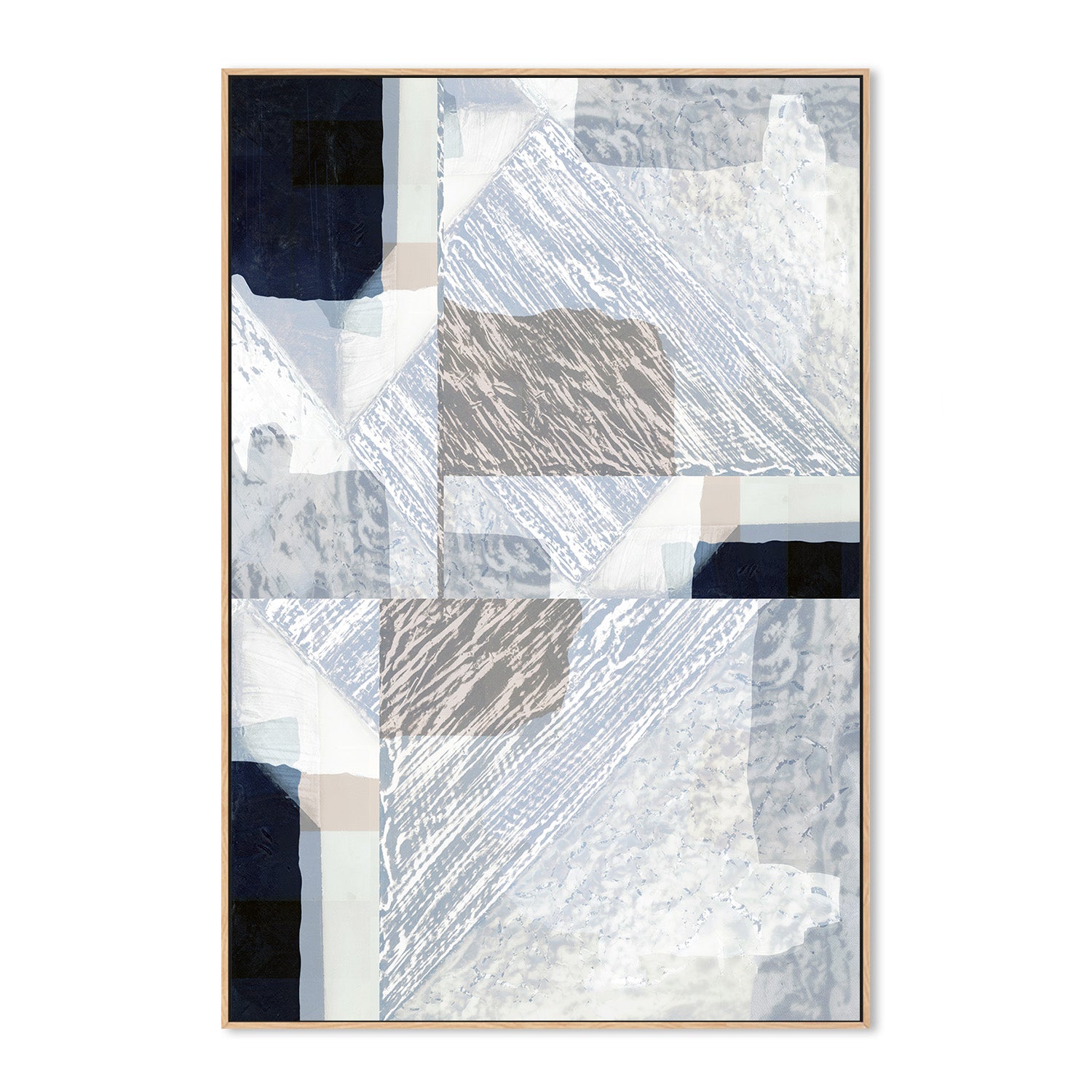 wall-art-print-canvas-poster-framed-Fragmented Form in White-4