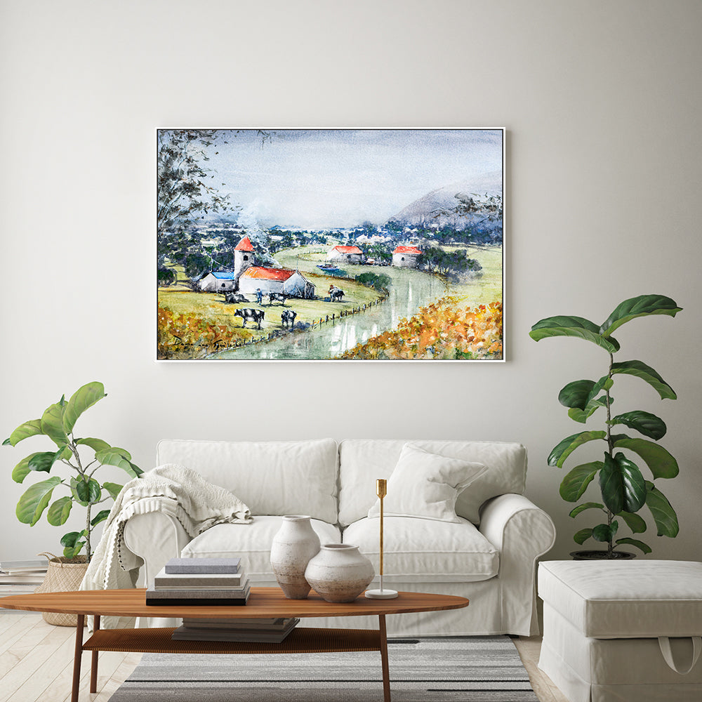 wall-art-print-canvas-poster-framed-French Countryside , By Lilou Online Fine Arts-GIOIA-WALL-ART