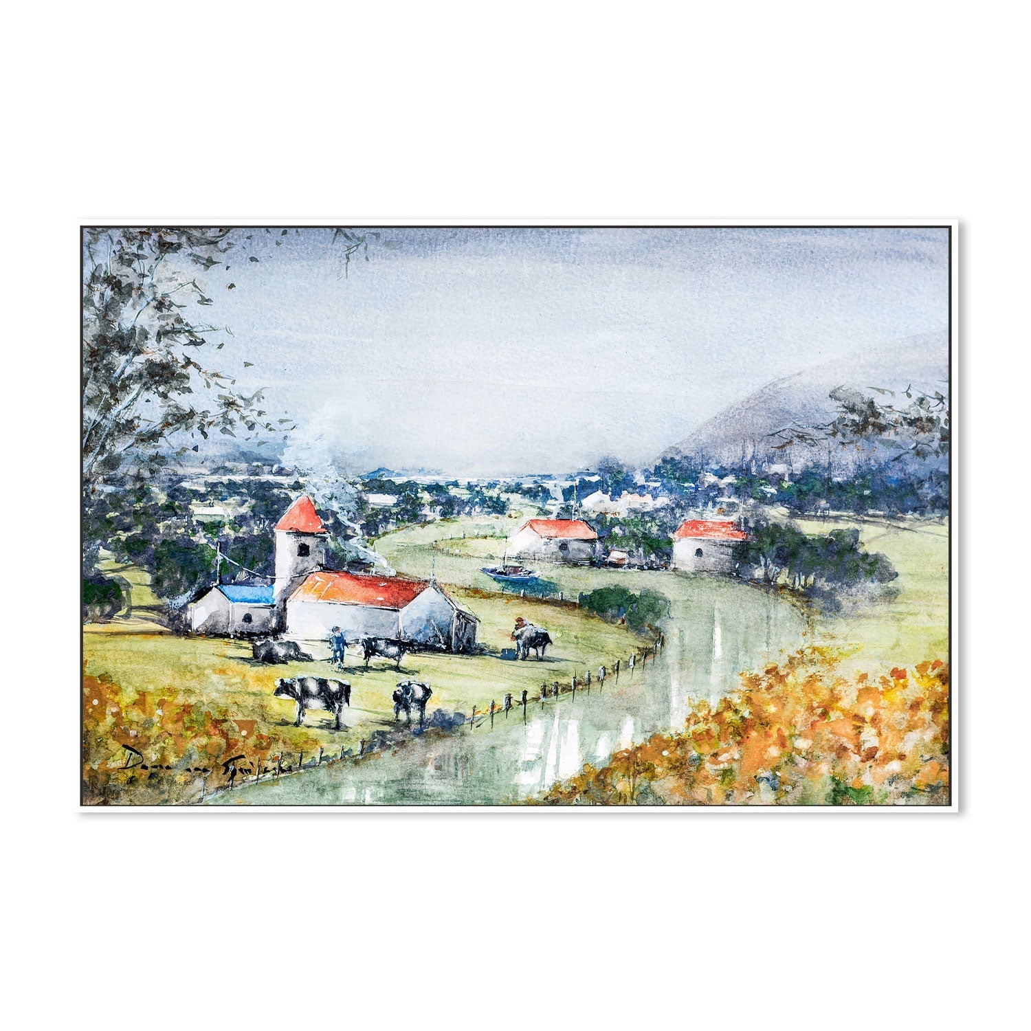 wall-art-print-canvas-poster-framed-French Countryside , By Lilou Online Fine Arts-GIOIA-WALL-ART